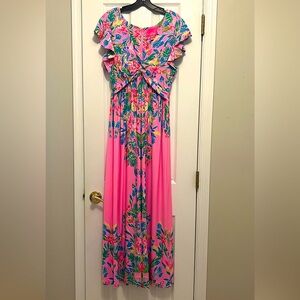 Lilly Pulitzer Verona Flutter Sleeve Maxi Dress